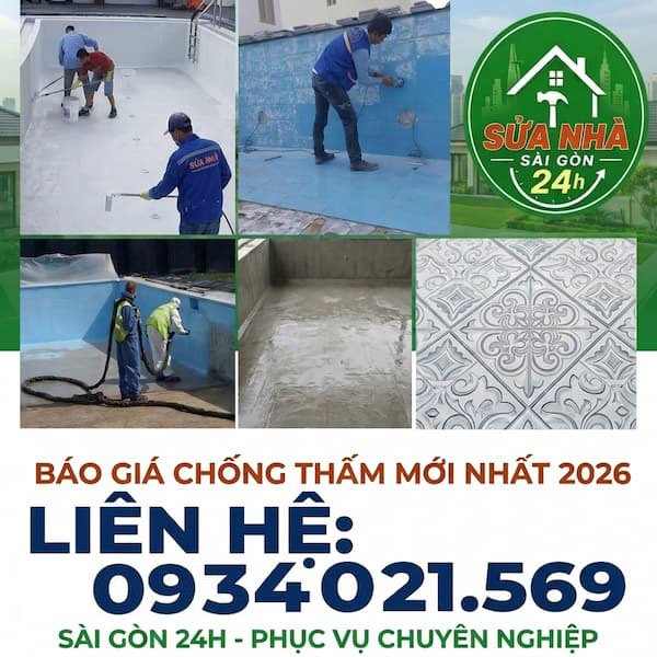 Báo giá chống thấm tphcm 2026