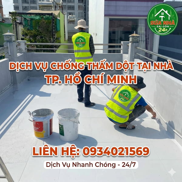 Dịch vụ chống thấm dột nhà tại tphcm